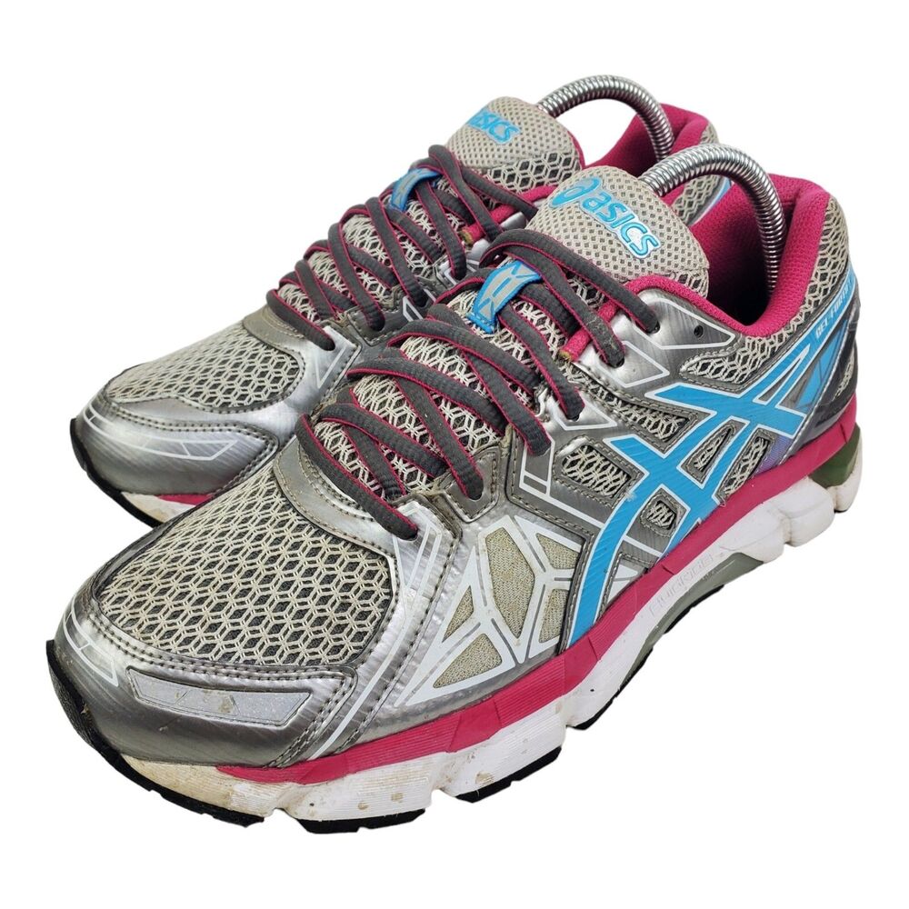 ASICS Shoes GEL-FORTIFY Womens Size 10 Silver Pink Running Sneaker T571N